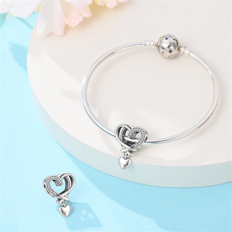 Pangama Jewelry Eternal Heart Knot Dangle Charm