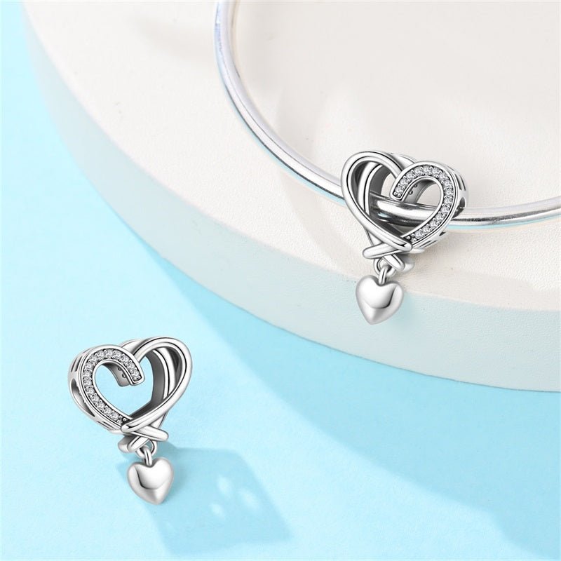Pangama Jewelry Eternal Heart Knot Dangle Charm