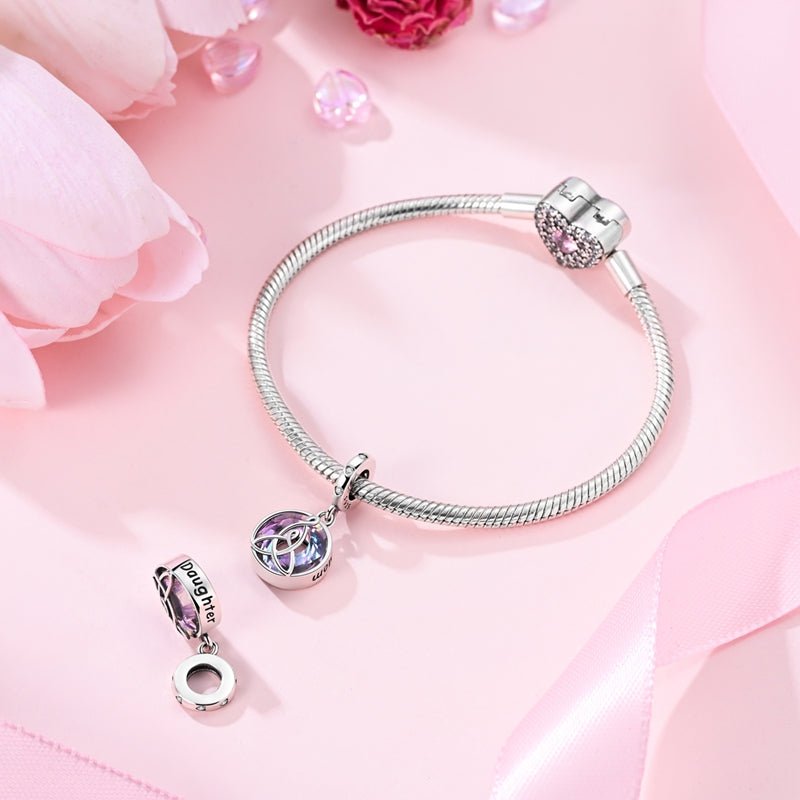 Pangama Jewelry Eternal Love Celtic Knot & Crystal Mom Dangle Charm