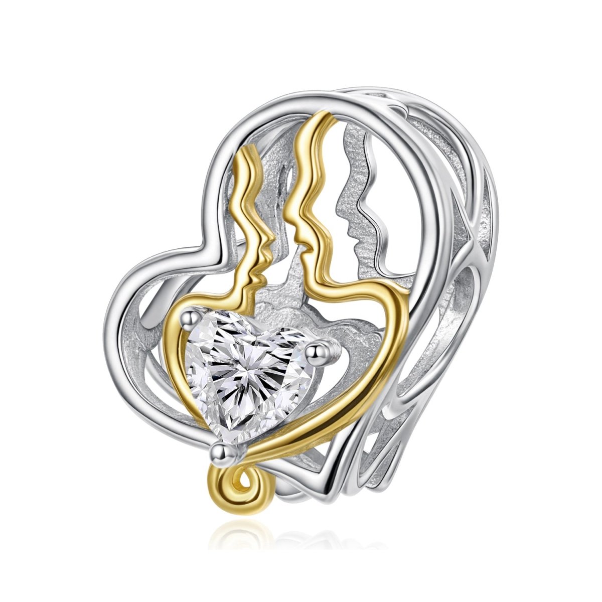 Pangama Jewelry Eternal Soulmates Silhouette Heart Charm