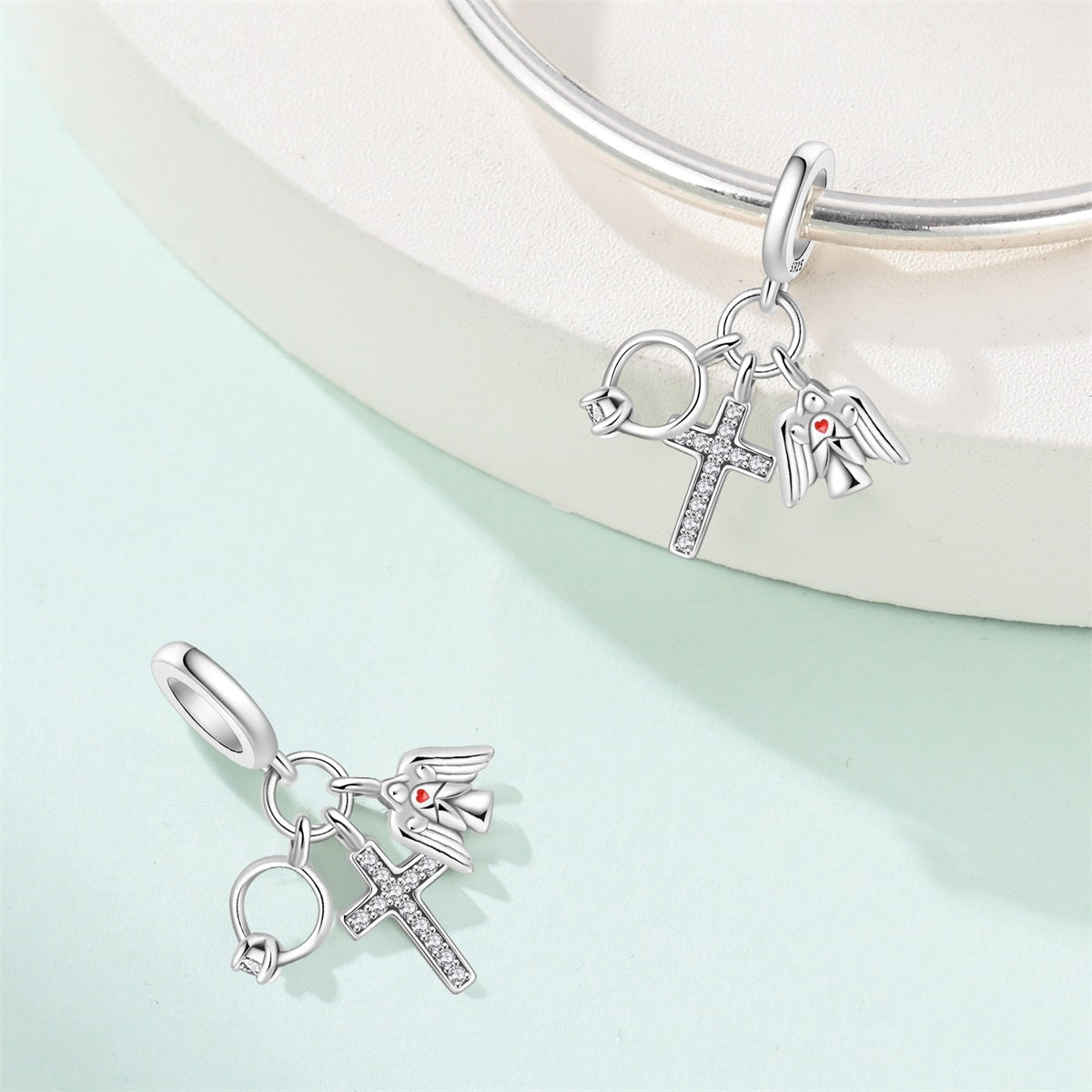 Pangama Jewelry Faith, Hope & Love Dangle Charm