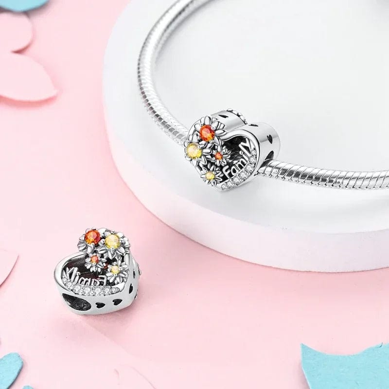 Pangama JewelryFamily Blossoms Heart Charm