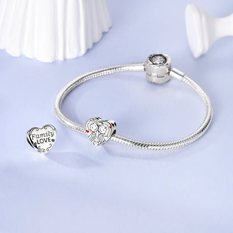 Pangama Jewelry Family Love Heart Charm