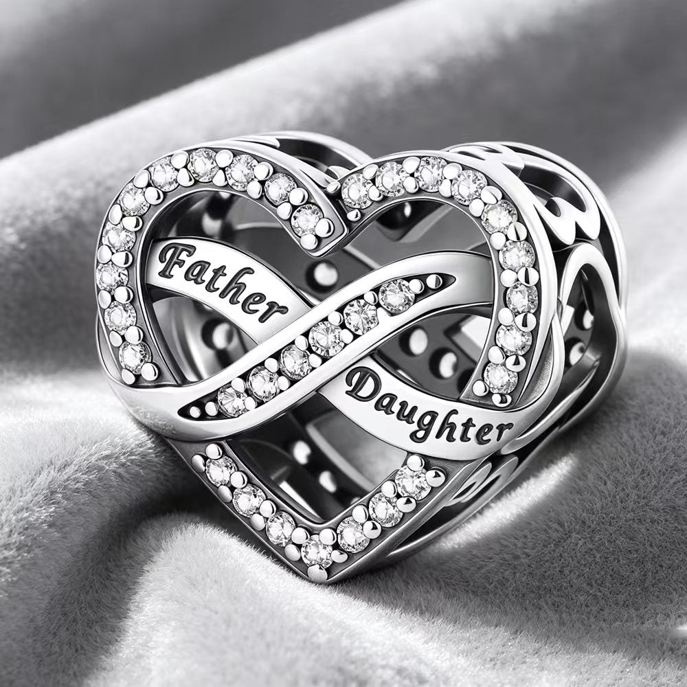 Pangama Jewelry Father Daughter Heart Infinity Charm