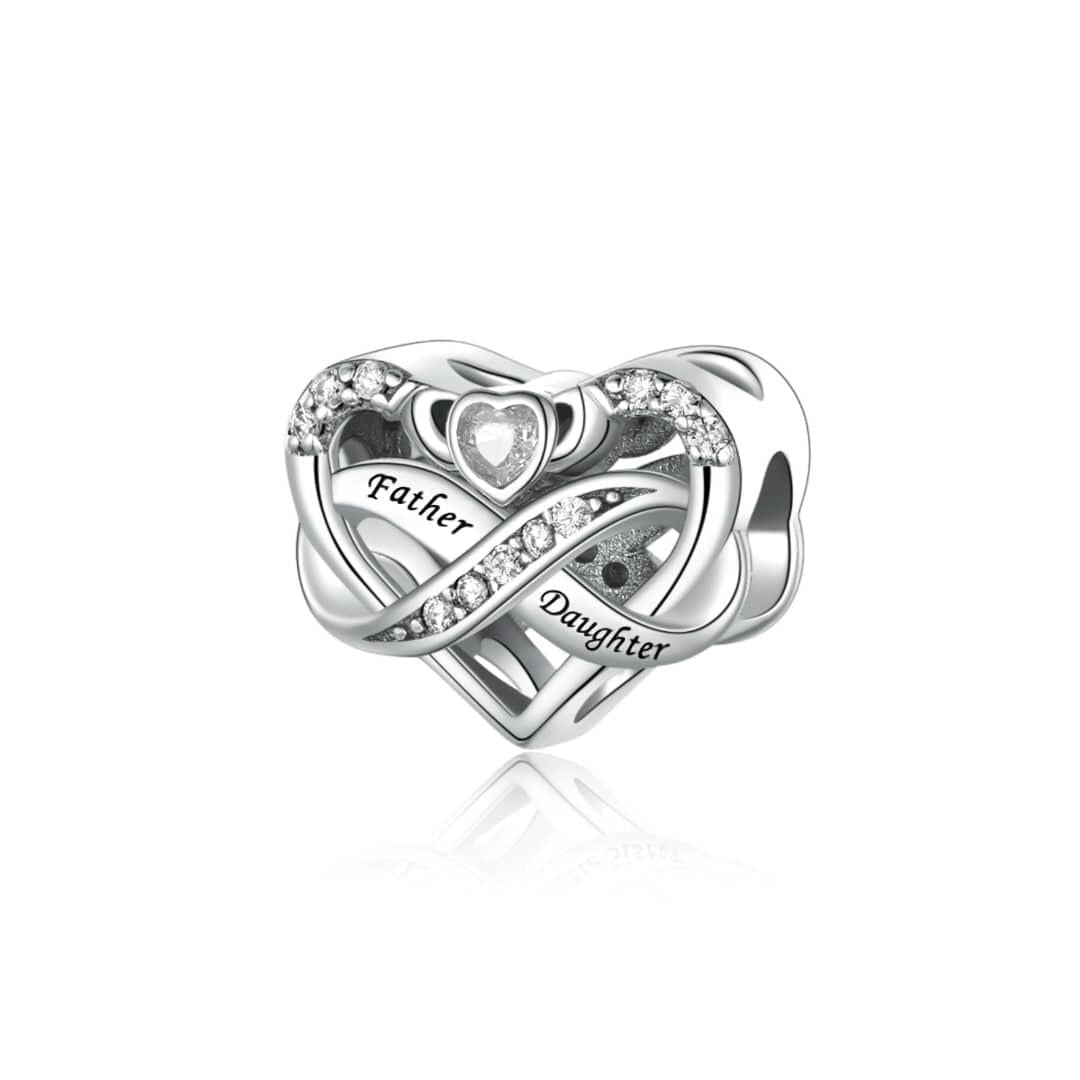 Pangama Jewelry Father Daughter Heart Infinity Charm