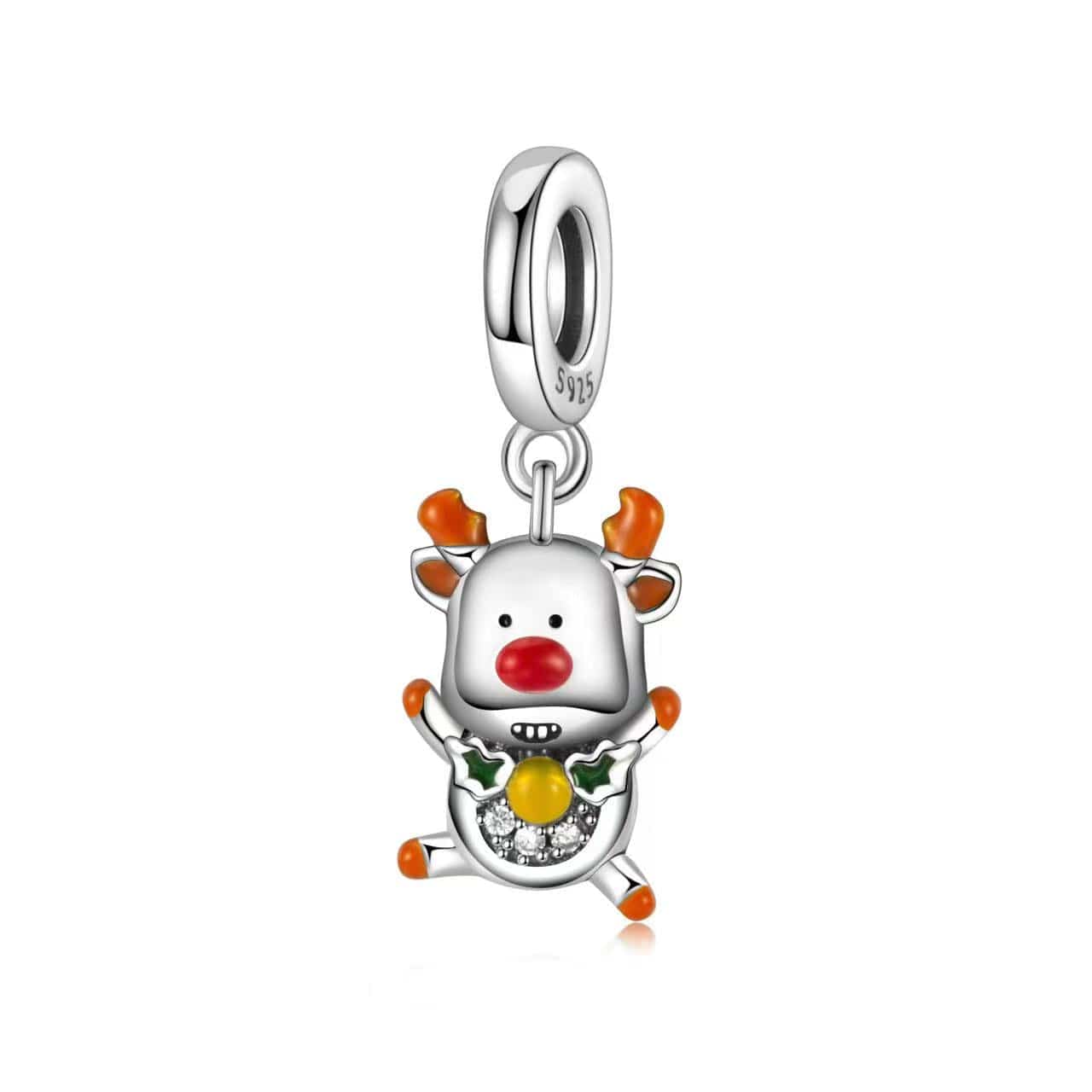 Pangama Jewelry Festive Reindeer Holiday Dangle Charm