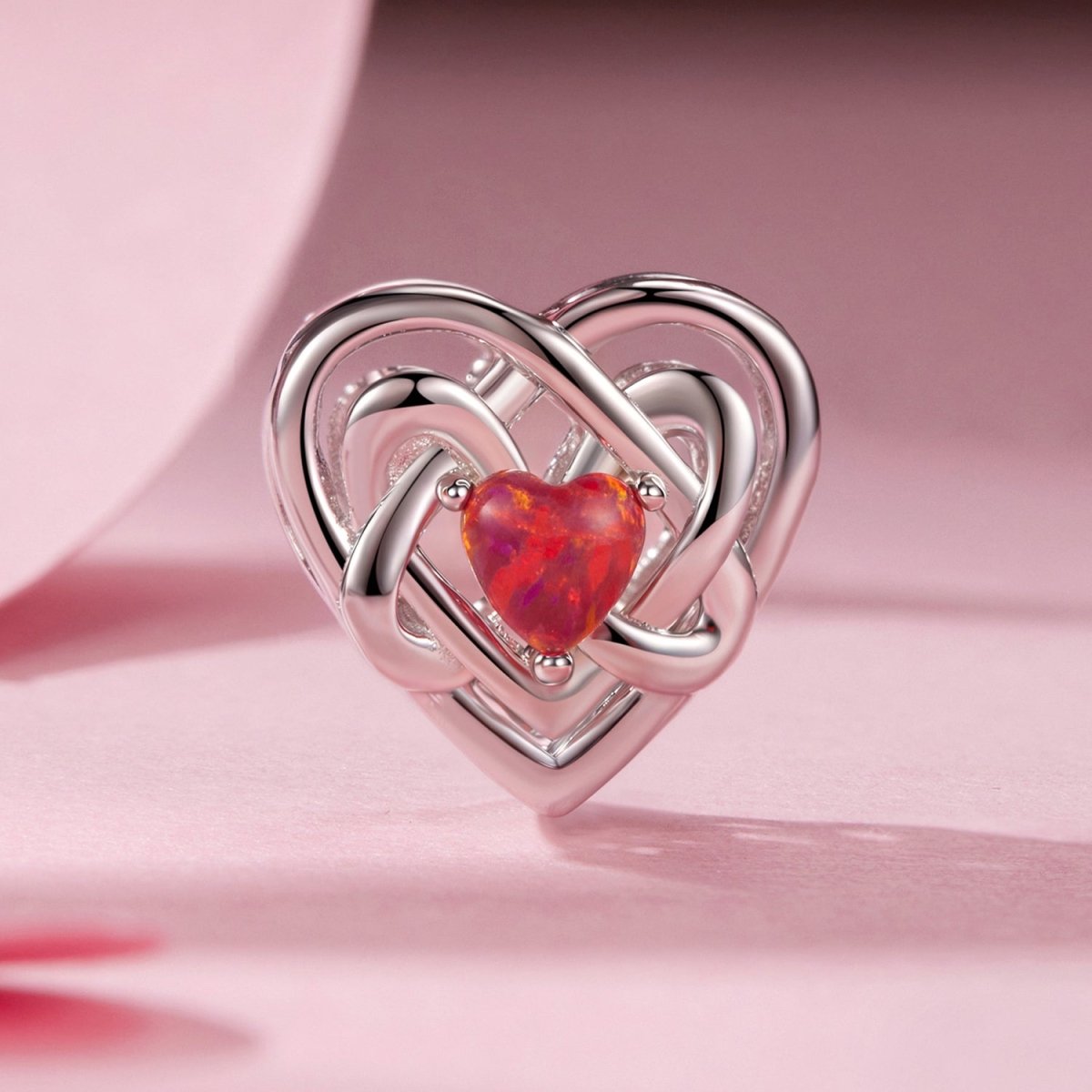 Pangama Jewelry Fiery Opal Love Knot Charm