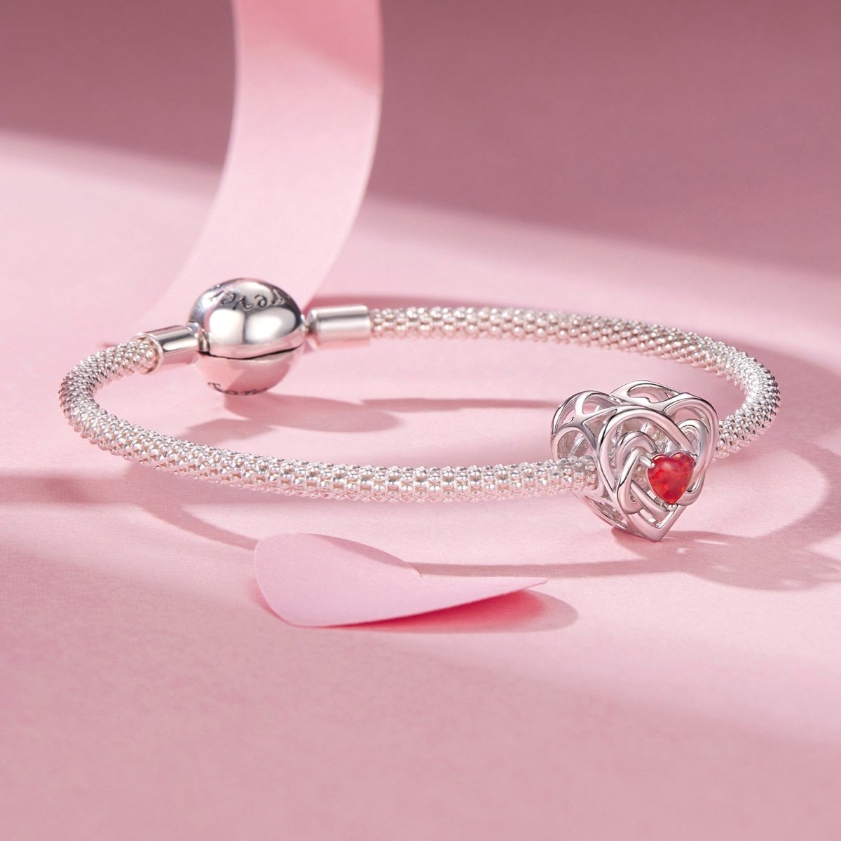 Pangama Jewelry Fiery Opal Love Knot Charm