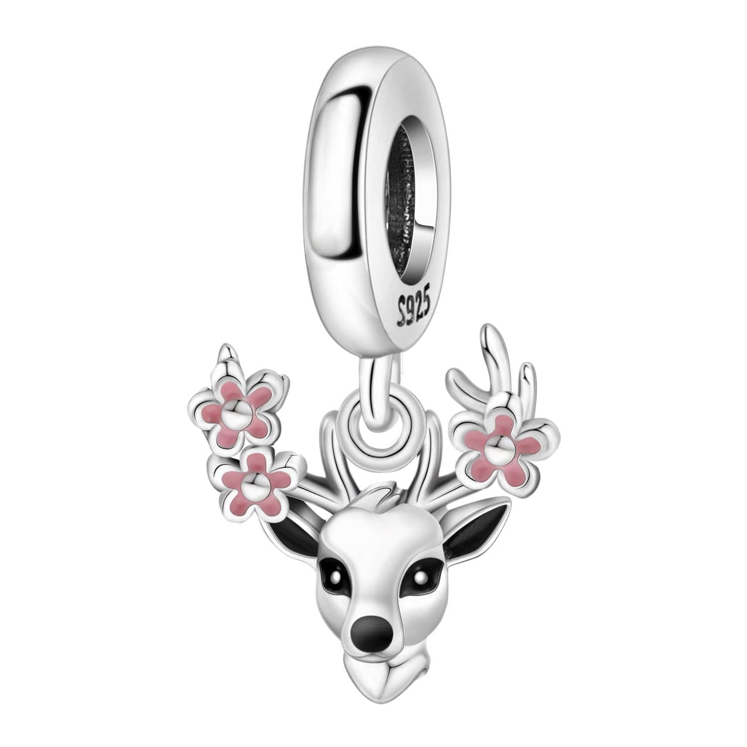 Pangama Jewelry Floral Antler Deer Charm