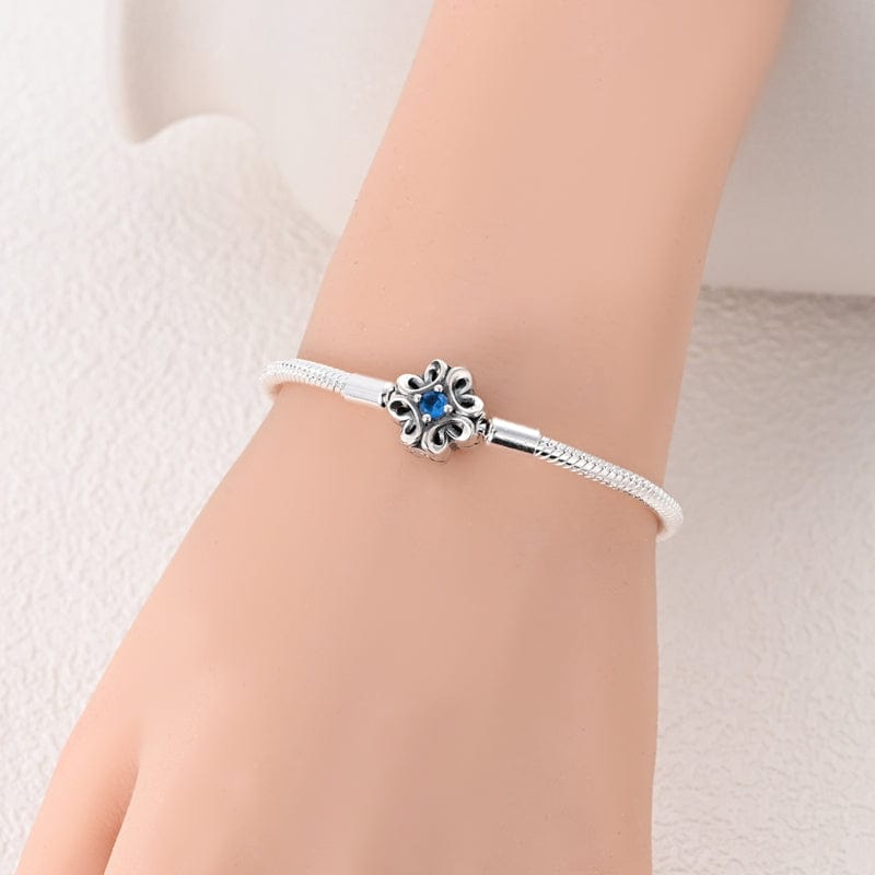Pangama Jewelry Floral Blue Gem Elegance Bracelet