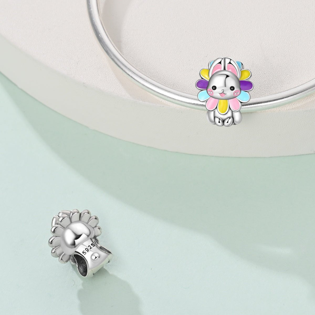 Pangama Jewelry Floral Bunny Charm