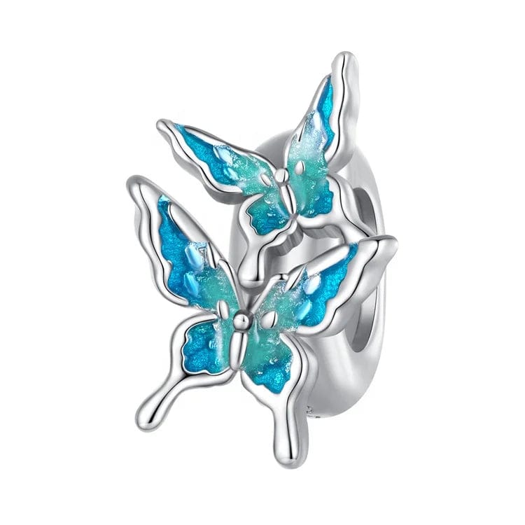 Pangama Jewelry Fluttering Blue Duo Butterfly Charm