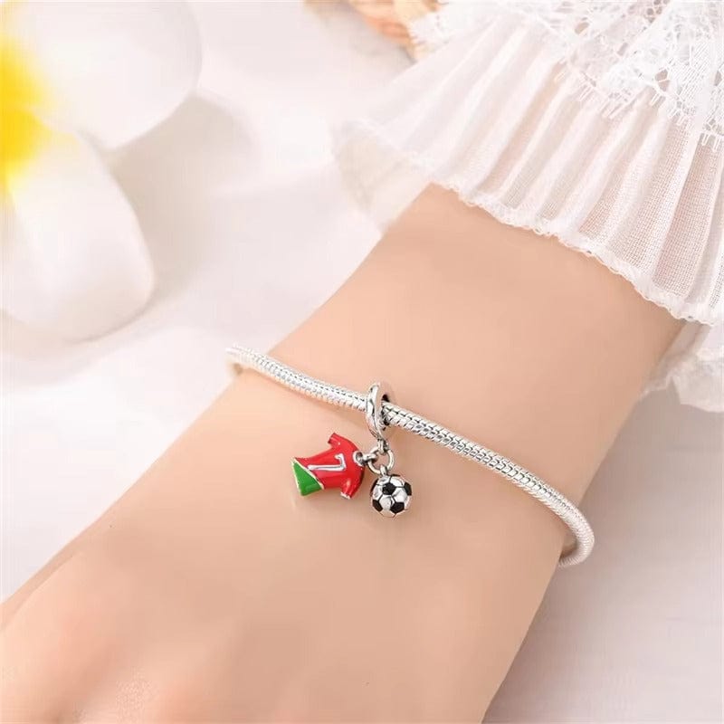 Pangama Jewelry Football Charm Portugal CR7 Siuu Dangle Charm