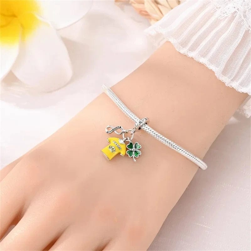 Pangama Jewelry Forever Champions Soccer Luck Triple Dangle Charm