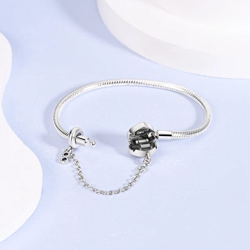 Pangama Jewelry Forever Heart Bracelet with Safety Chain