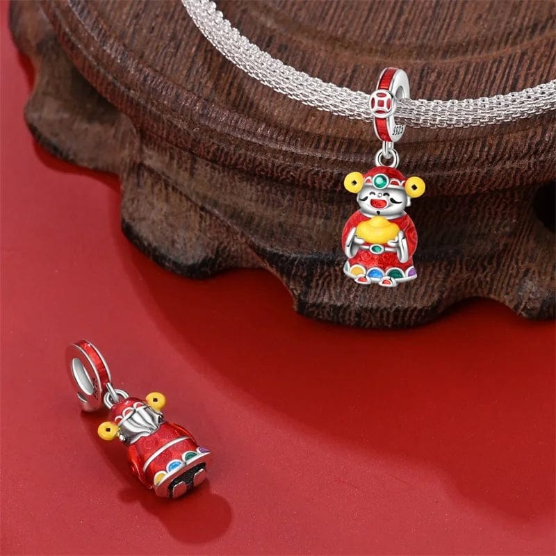 Pangama Jewelry Fortune - Bearing Caishen God of Wealth Dangle Charm