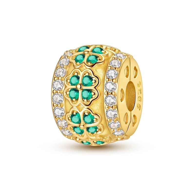 Pangama Jewelry Four - Leaf Clover Gold Clip Charm