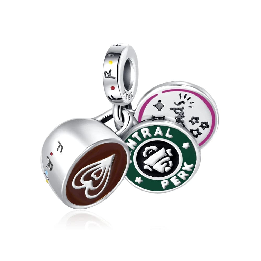 Pangama Jewelry Friends TV Series Central Perk Coffeehouse Triple Dangle Charm