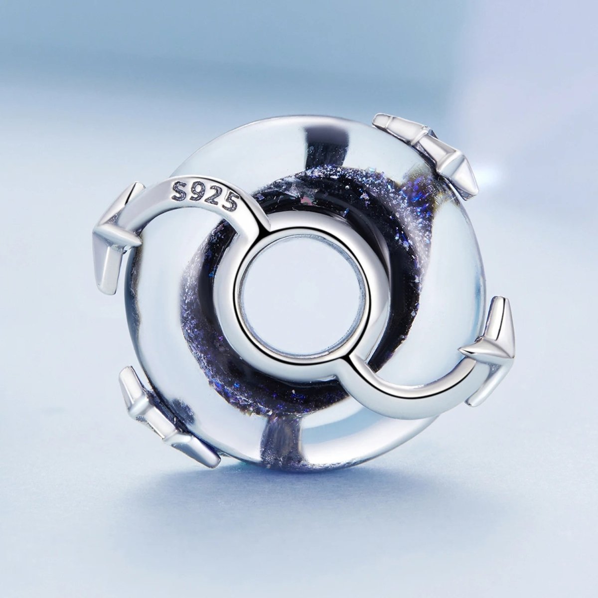 Pangama Jewelry Galaxy Blue & Star Murano Charm