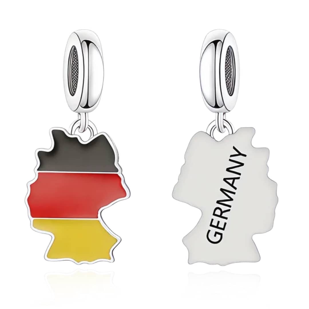 Pangama Jewelry Germany Map Flag Dangle Charm