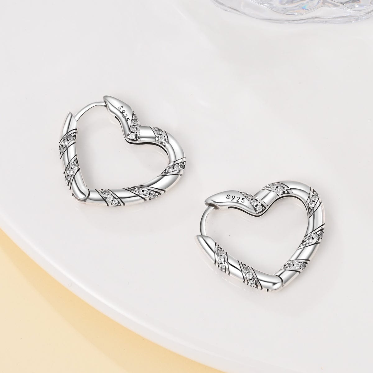 Pangama Jewelry Glittering Striped Hoop Earrings