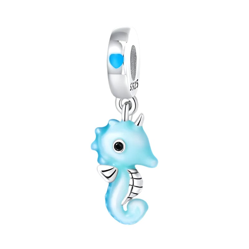 Pangama Jewelry Glow in the Dark Baby Seahorse Dangle Charm