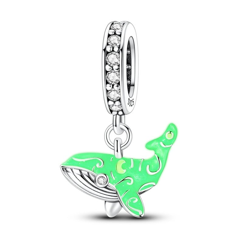 Pangama Jewelry Glow - in - the - Dark Blue Whale Dangle Charm