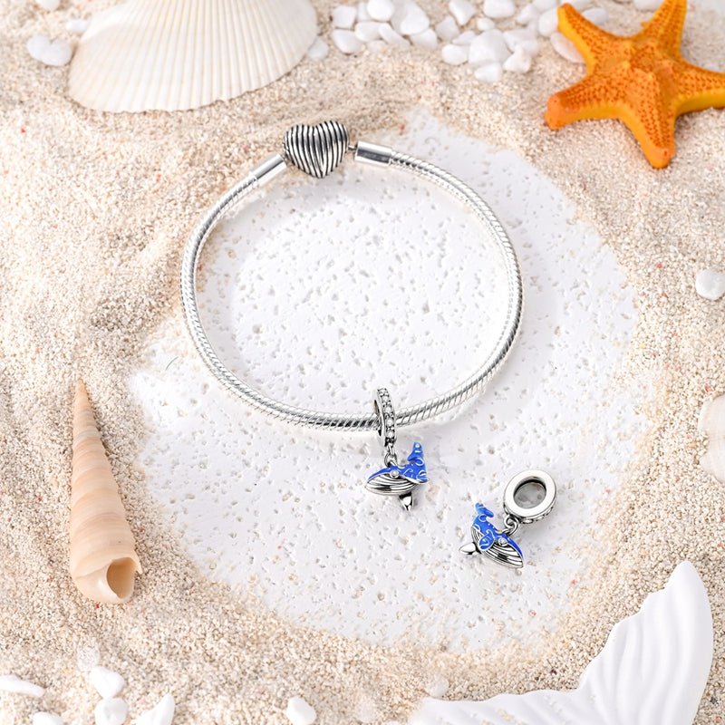 Pangama Jewelry Glow - in - the - Dark Blue Whale Dangle Charm