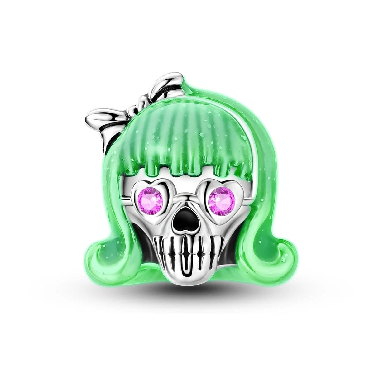 Pangama Jewelry Glow - in - the - dark Sparkling Skull Charm