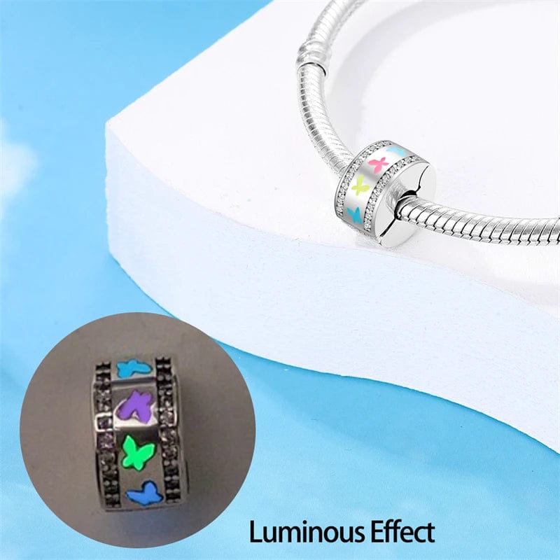 Pangama Jewelry Glow in the Dark Luminous Butterflies Charm