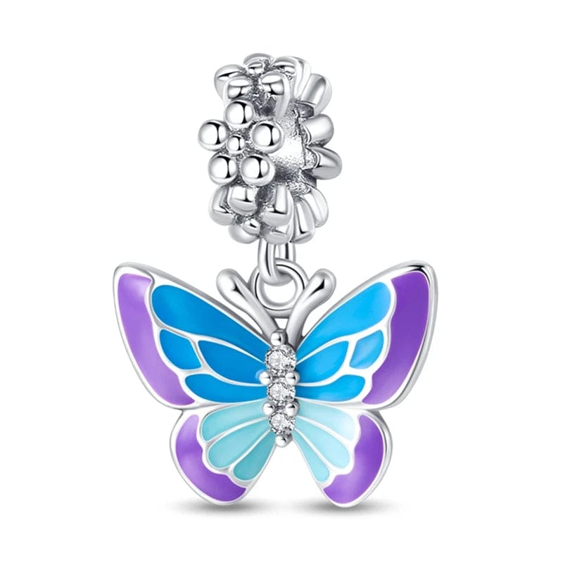 Pangama Jewelry Glow in the Dark Luminous Butterfly Dangle Charm