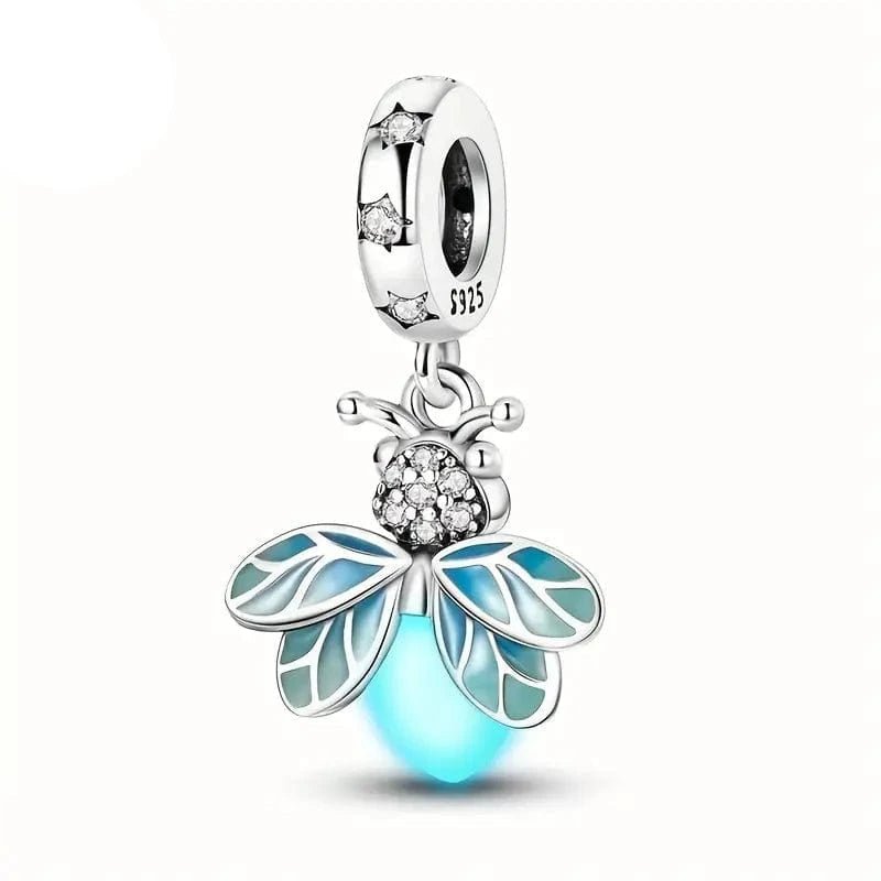 Pangama Jewelry Glow in the Dark Luminous Firefly Dangle Charm