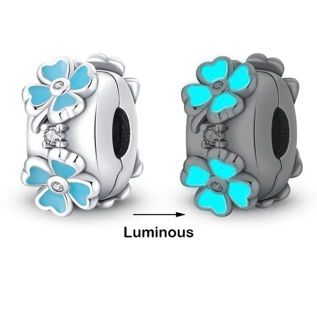 Pangama Jewelry Glow in the Dark Luminous Flower Charm
