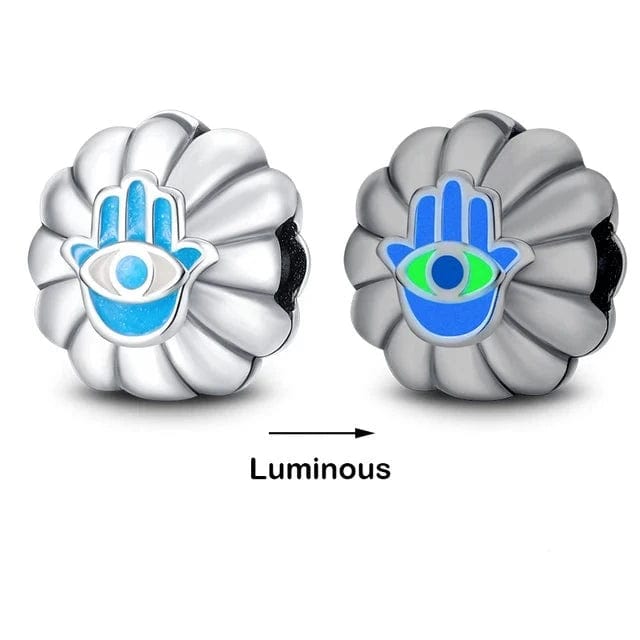 Pangama Jewelry Glow in the Dark Luminous Hamsa Hand Clip Charm