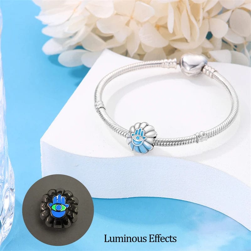 Pangama Jewelry Glow in the Dark Luminous Hamsa Hand Clip Charm