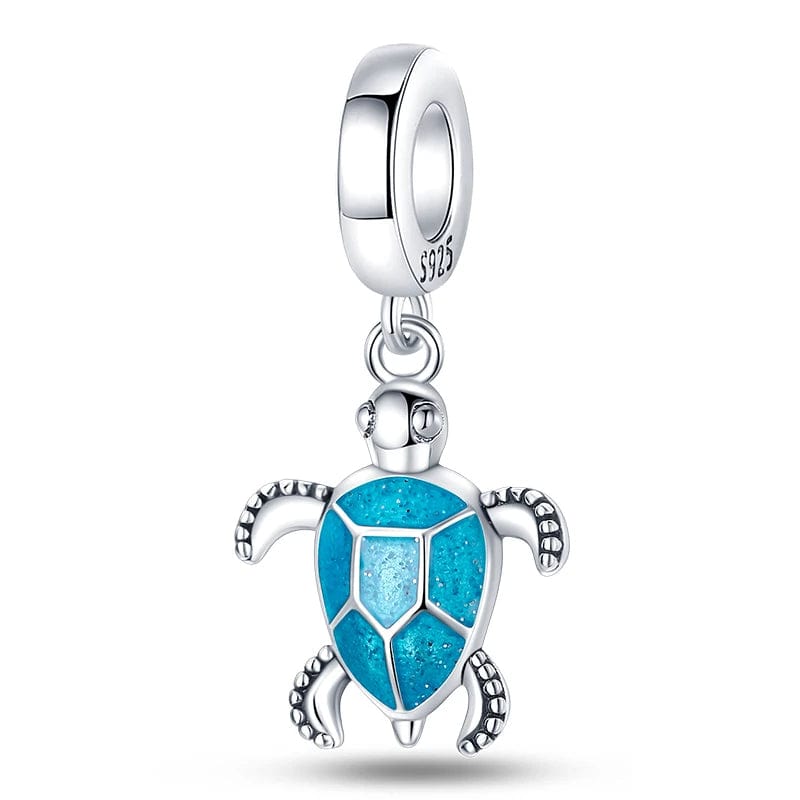 Pangama Jewelry Glow in the Dark Luminous Ocean Turtle Dangle Charm