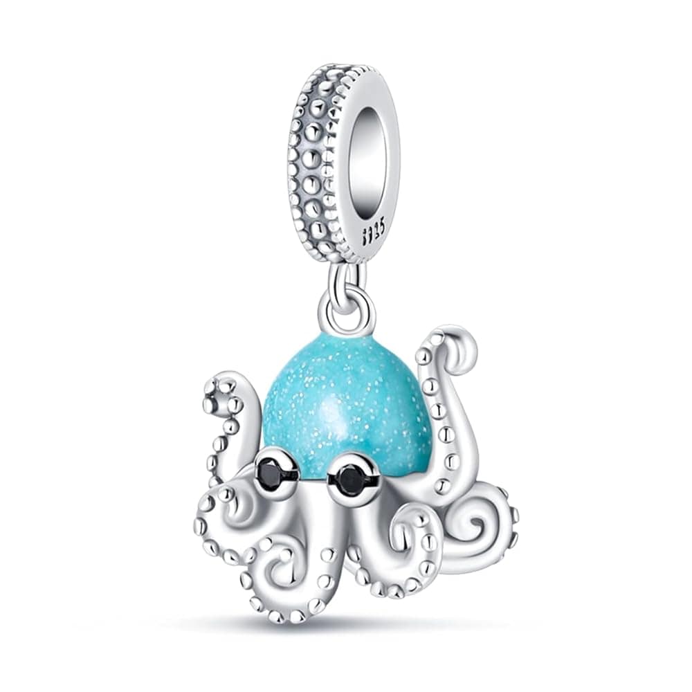 Pangama Jewelry Glow in the Dark Luminous Octopus Dangle Charm
