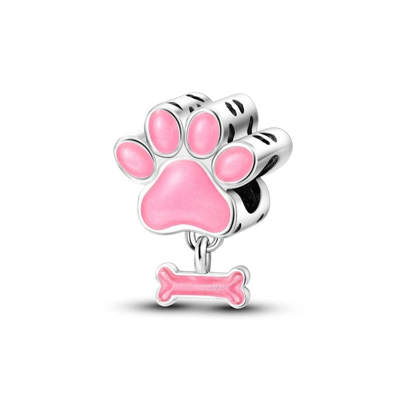 Pangama Jewelry Glow in the Dark Luminous Paw and Bone Charm