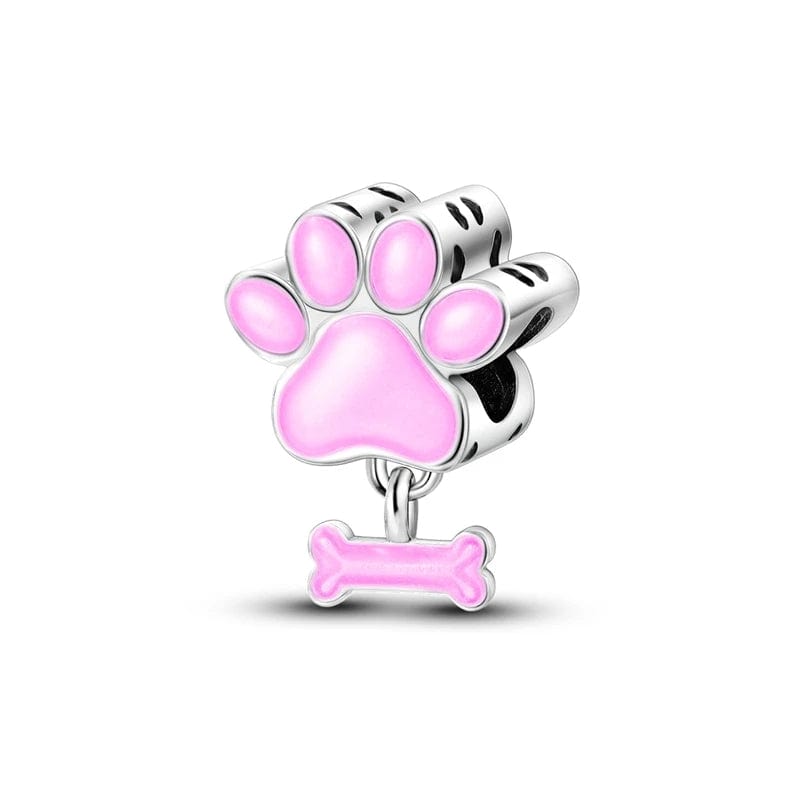 Pangama Jewelry Glow in the Dark Luminous Paw and Bone Charm