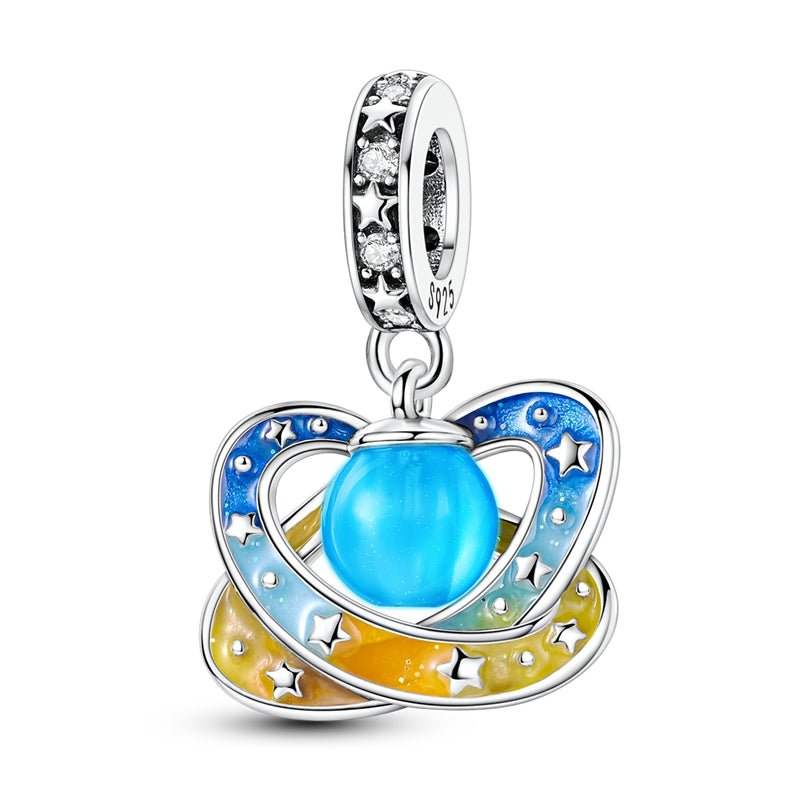 Pangama Jewelry Glow in the Dark Luminous Planet Dangle Charm