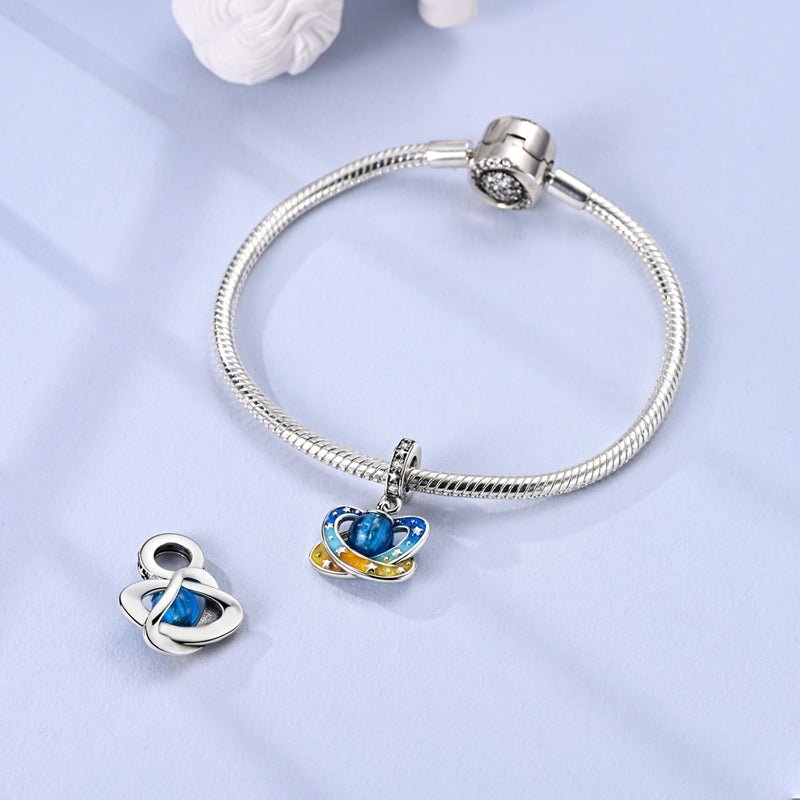 Pangama Jewelry Glow in the Dark Luminous Planet Dangle Charm