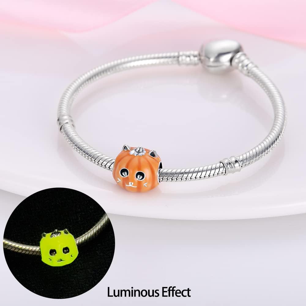Pangama Jewelry Glow in the Dark Luminous Pumpkin Charm
