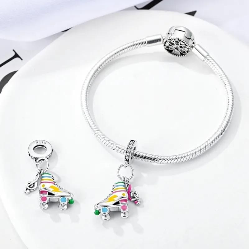 Pangama Jewelry Glow in the Dark Luminous Roller Skates Tiktok Dangle Charm