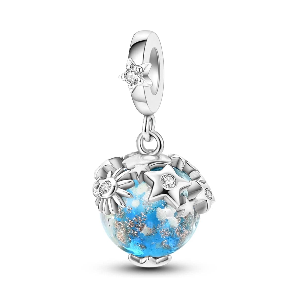 Pangama Jewelry Glow in the Dark Luminous Sky in The Stars Dangle Charm