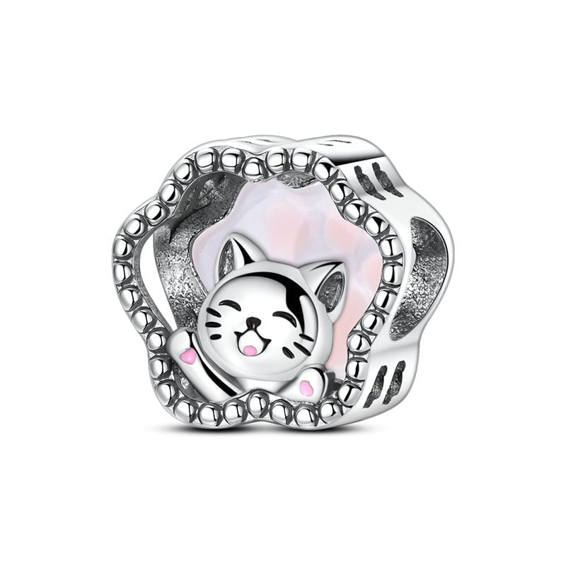 Pangama Jewelry Glow in the Dark Luminous Smiling Cat Charm