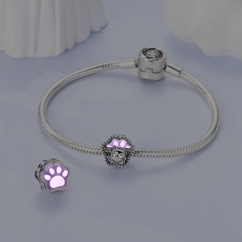 Pangama Jewelry Glow in the Dark Luminous Smiling Cat Charm