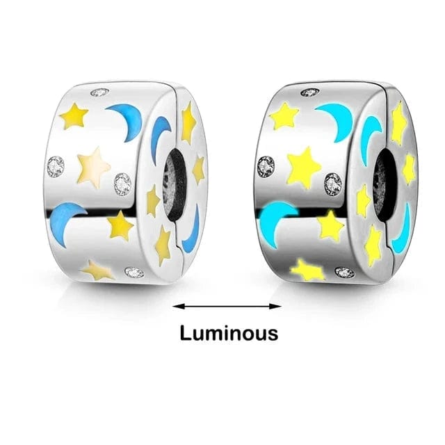Pangama Jewelry Glow in the Dark Luminous Sparkling Night Theme Charm