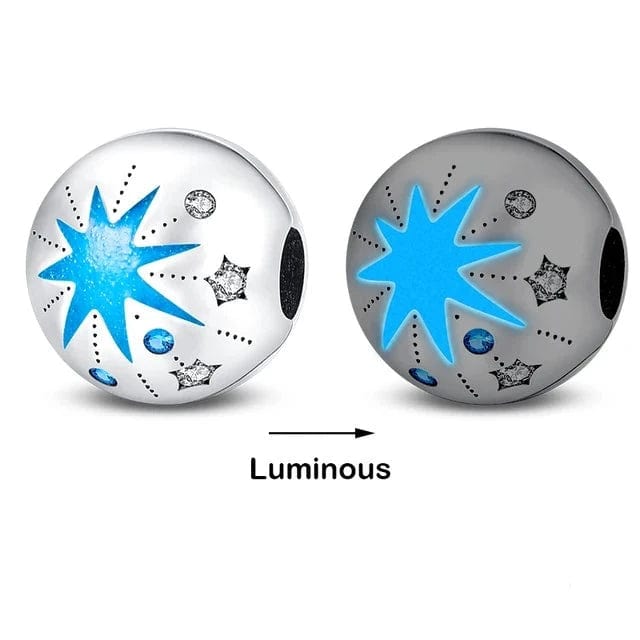 Pangama Jewelry Glow in the Dark Luminous Star and Galaxy Charm