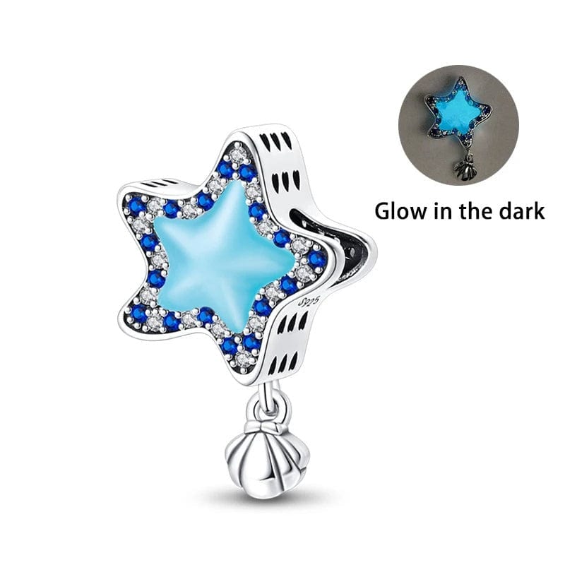 Pangama Jewelry Glow in the Dark Luminous Starfish Charm