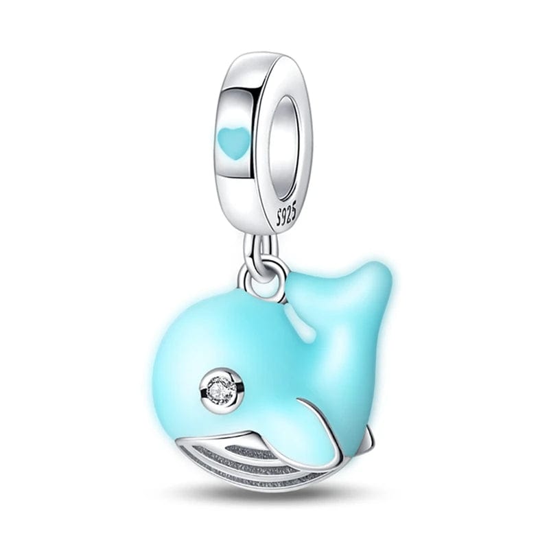 Pangama Jewelry Turquoise - colored Whale Dangle Charm